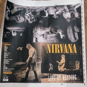 Nirvana Live at Reading Double Sided  Poster VINTAGE AND RARE